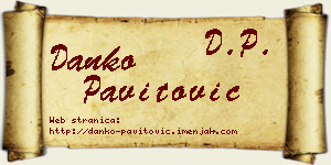 Danko Pavitović vizit kartica